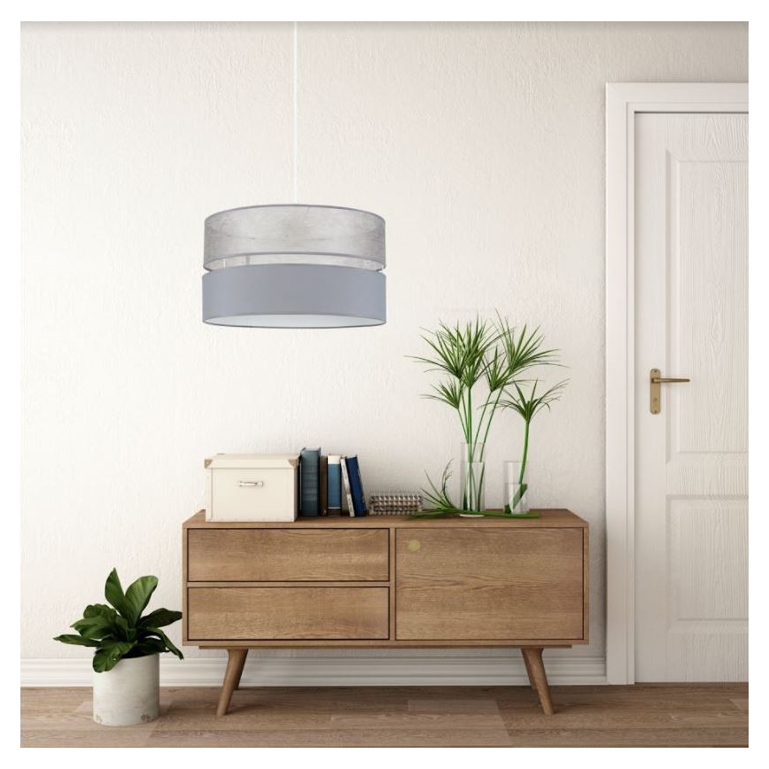 Lustra uz auklas LIMA 1xE27/60W/230V pelēka