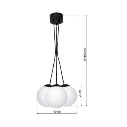 Lustra uz auklas LIMA 3xE14/40W/230V