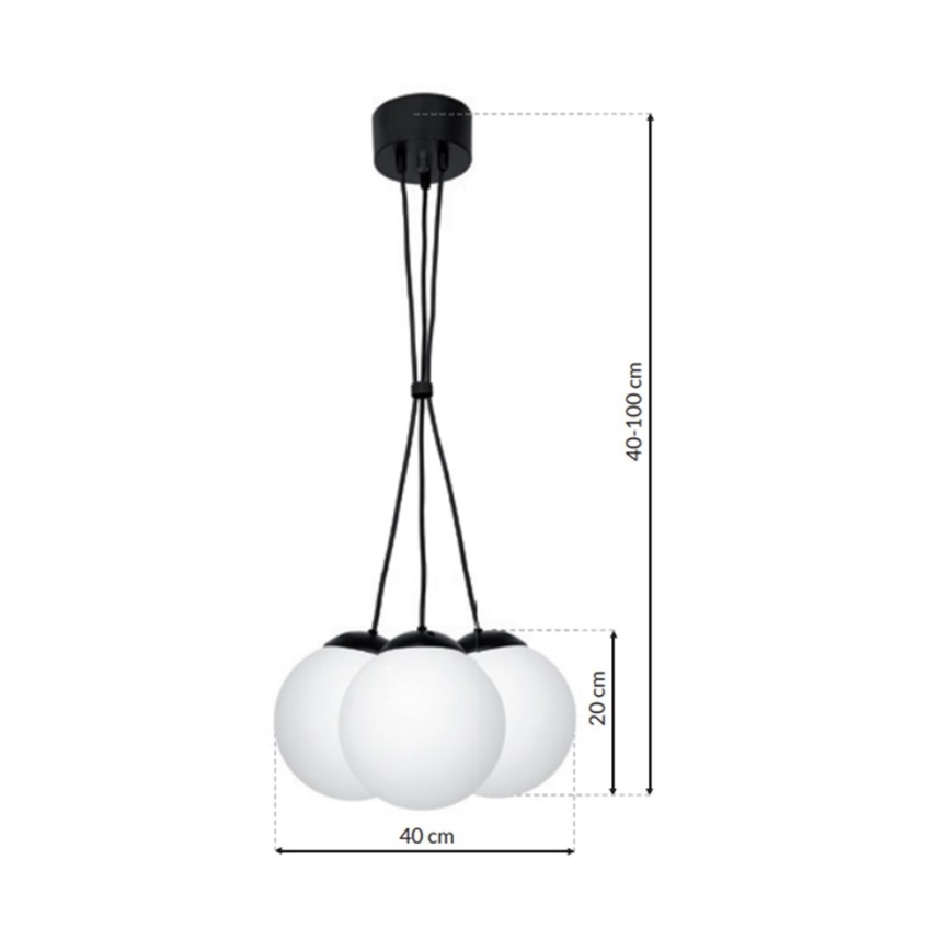 Lustra uz auklas LIMA 3xE14/40W/230V