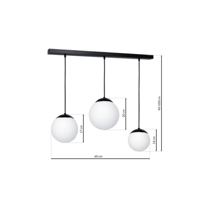 Lustra uz auklas LIMA 3xE14/40W/230V