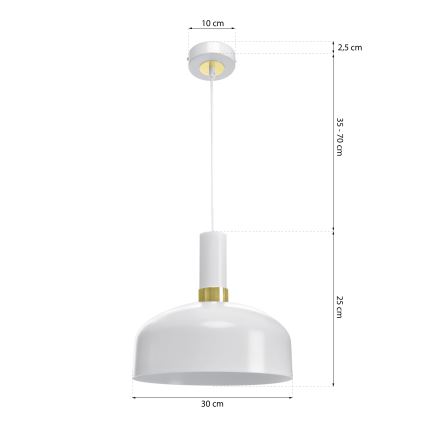 Lustra uz auklas MALMO 1xE27/60W/230V
