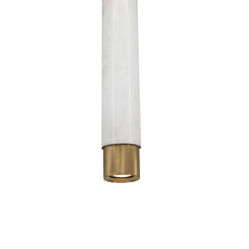 Lustra uz auklas Marble melna/misiņa 1xGU10/8W/230V