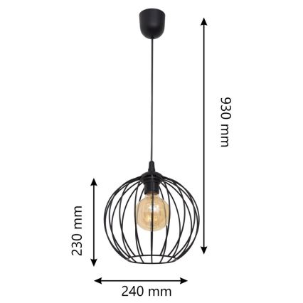 Lustra uz auklas MERCURE 1xE27/15W/230V