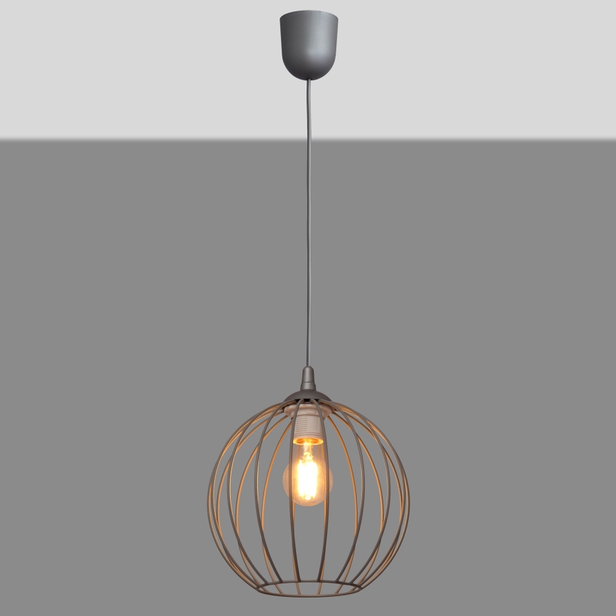 Lustra uz auklas MERCURE 1xE27/15W/230V pelēka