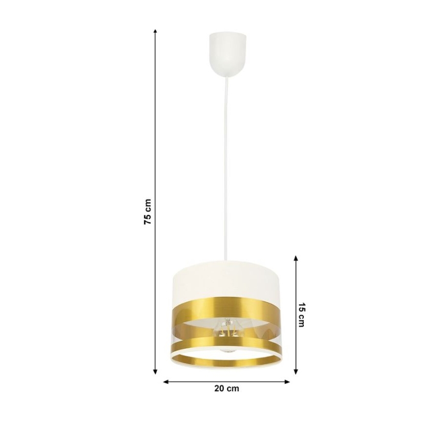 Lustra uz auklas MILO 1xE27/60W/230V zelta
