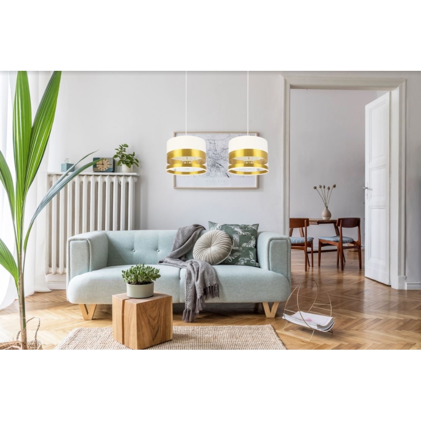 Lustra uz auklas MILO 2xE27/60W/230V zelta