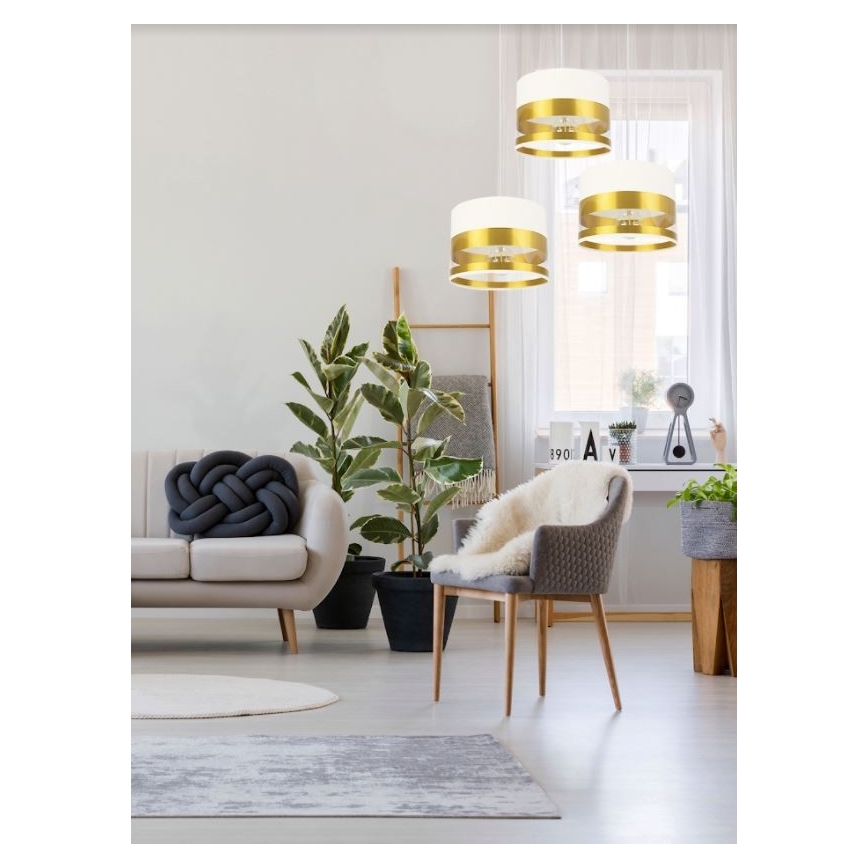 Lustra uz auklas MILO 3xE27/60W/230V zelta