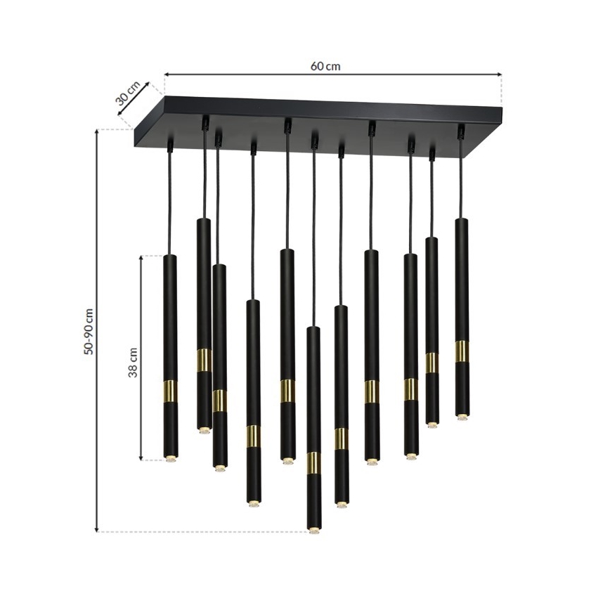 Lustra uz auklas MONZA 11xG9/7W/230V