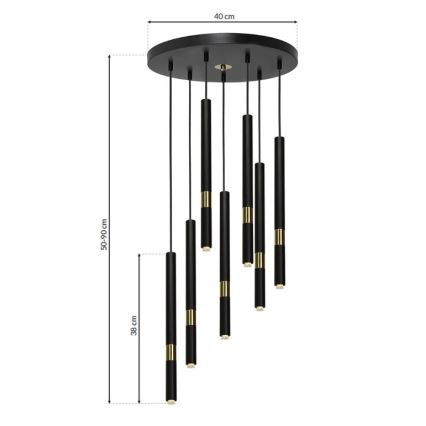 Lustra uz auklas MONZA 7xG9/7W/230V