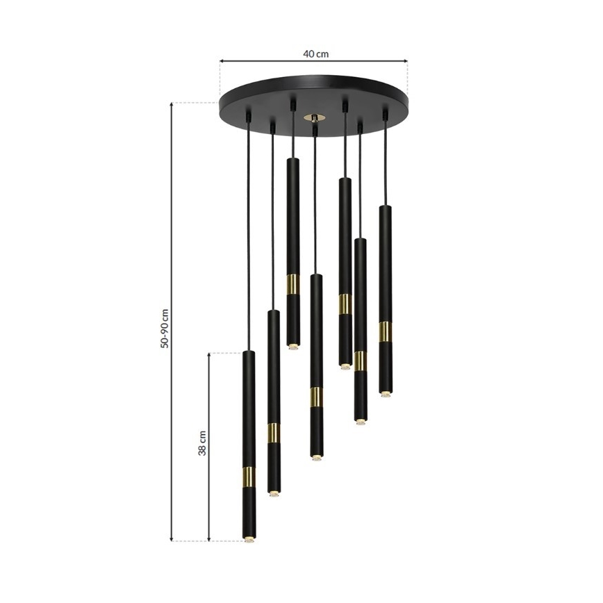 Lustra uz auklas MONZA 7xG9/7W/230V