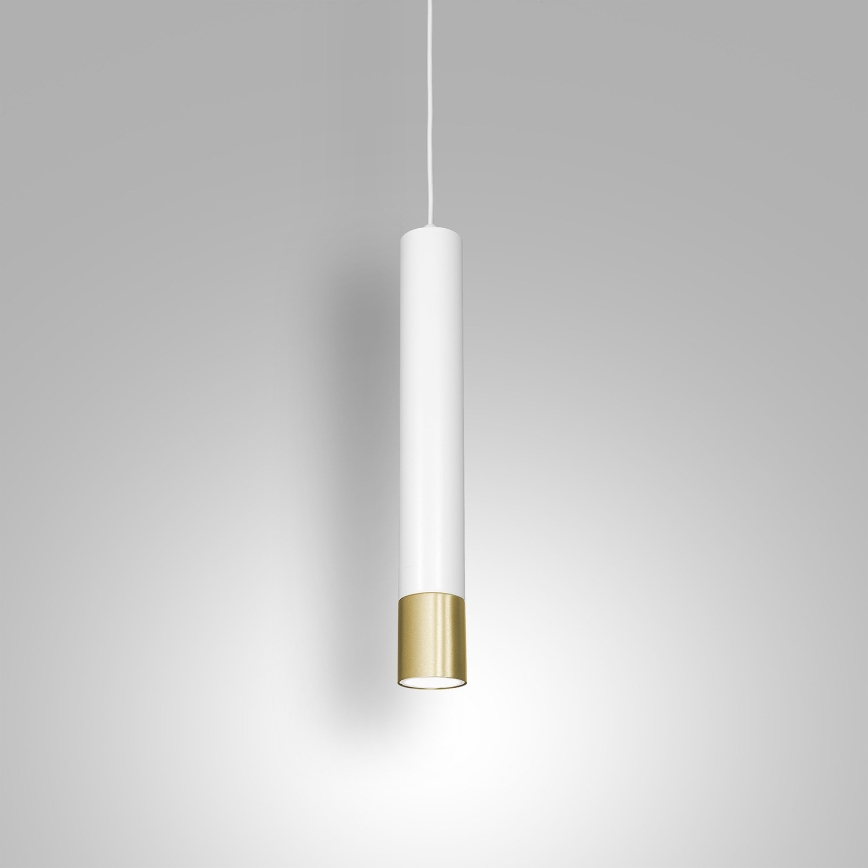 Lustra uz auklas NEST 1xGU10/8W/230V balta/zelta