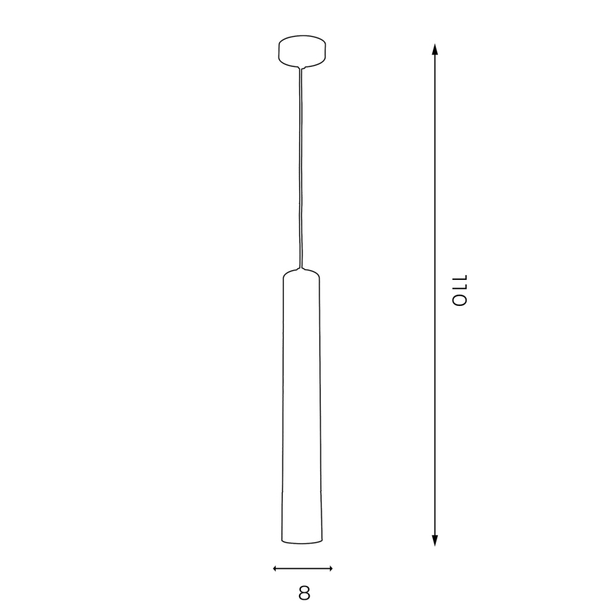 Lustra uz auklas NEST 1xGU10/8W/230V melna/zelta