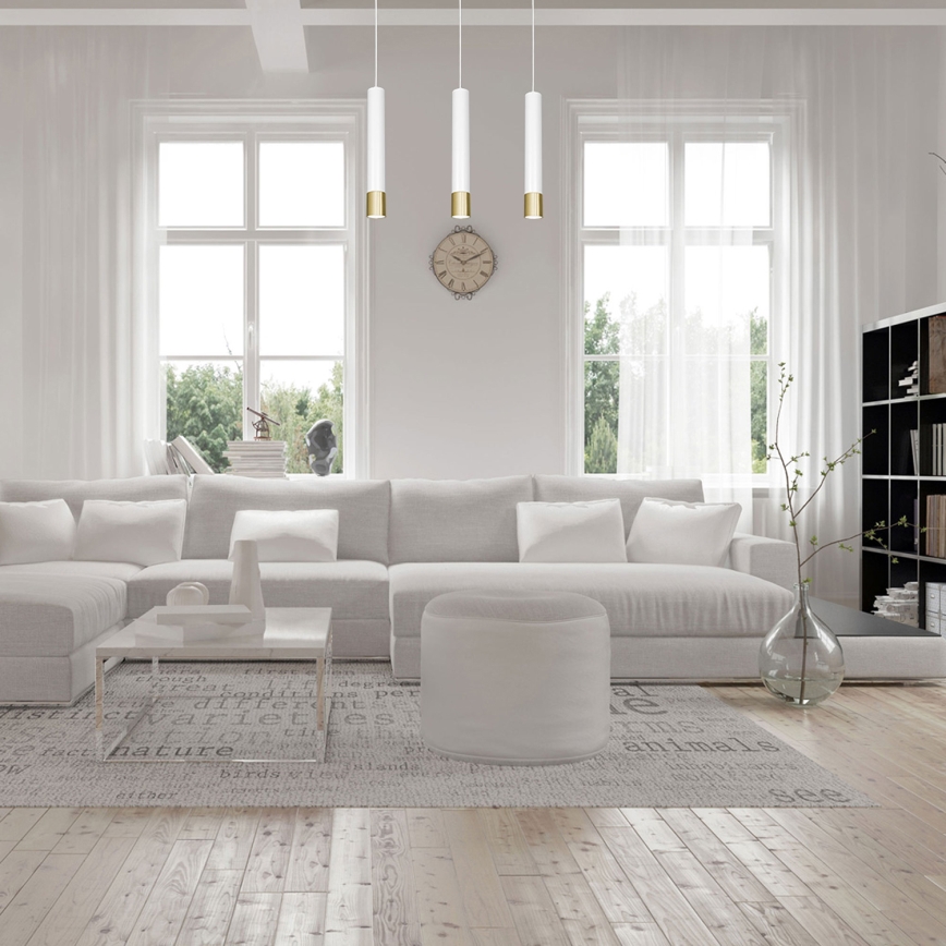 Lustra uz auklas NEST 3xGU10/8W/230V balta/zelta