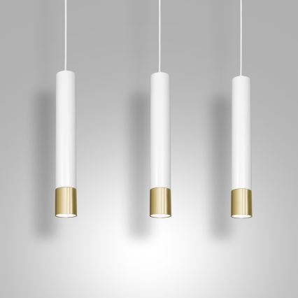Lustra uz auklas NEST 3xGU10/8W/230V balta/zelta
