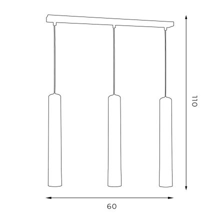 Lustra uz auklas NEST 3xGU10/8W/230V balta/zelta