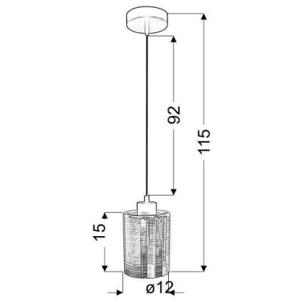 Lustra uz auklas NOCTURNO 1xE27/40W/230V