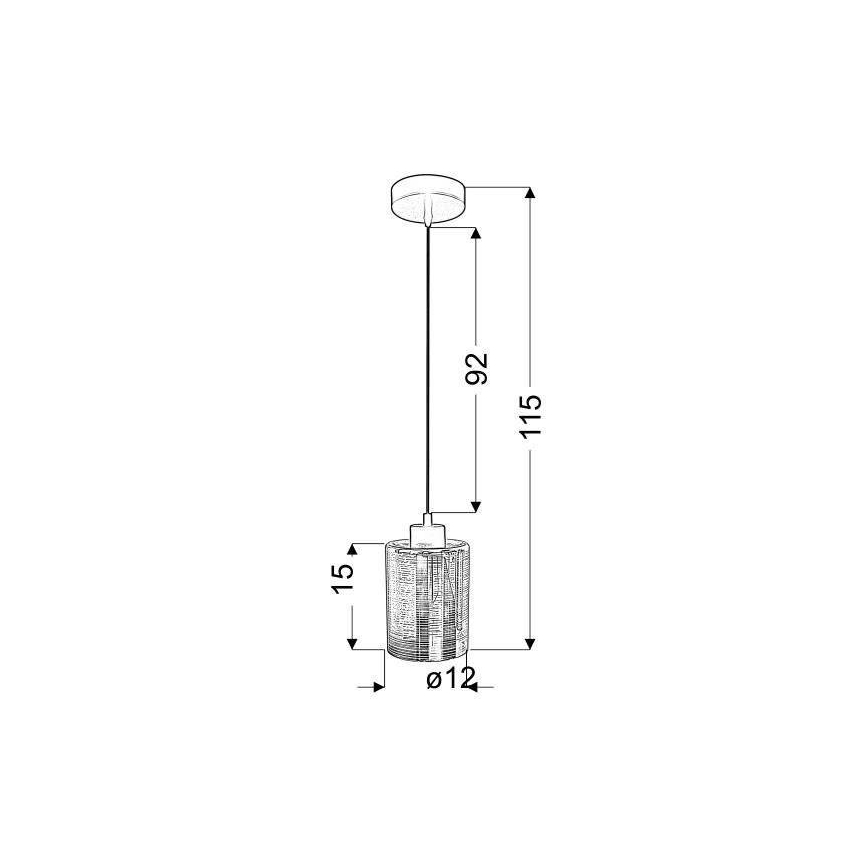 Lustra uz auklas NOCTURNO 1xE27/40W/230V