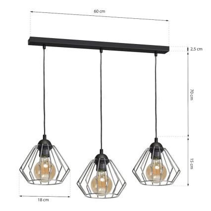 Lustra uz auklas NORMAN 1xE27/60W/230V