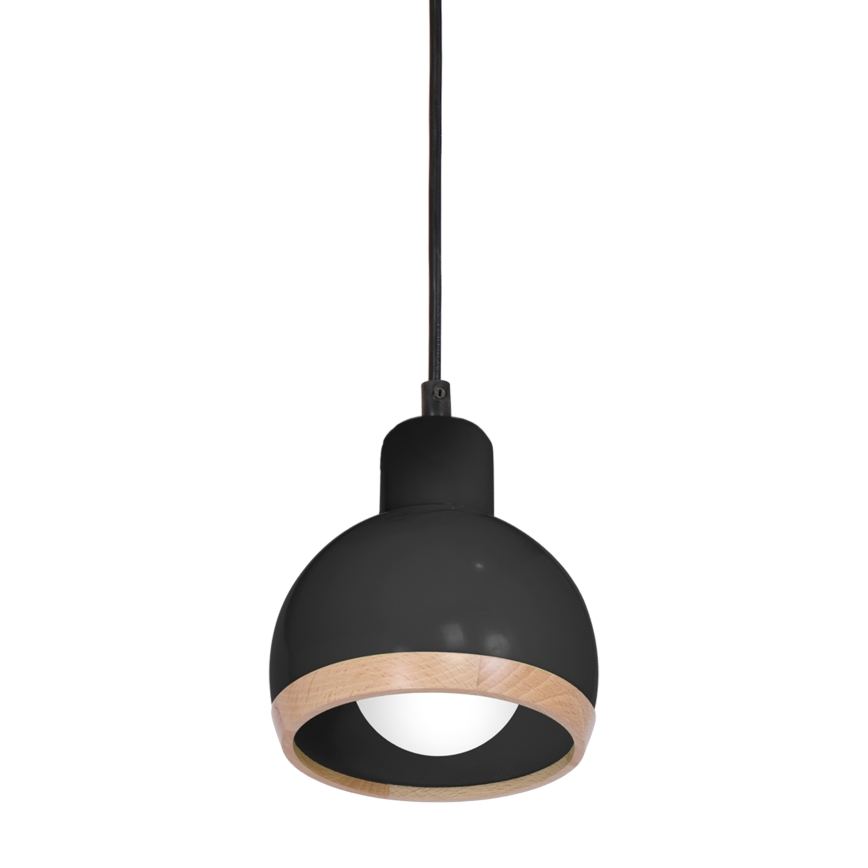 Lustra uz auklas OVAL 1xE27/60W/230V melna