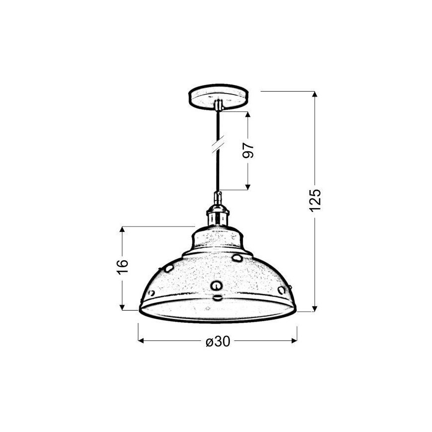 Lustra uz auklas SCRIMI 1xE27/60W/230V