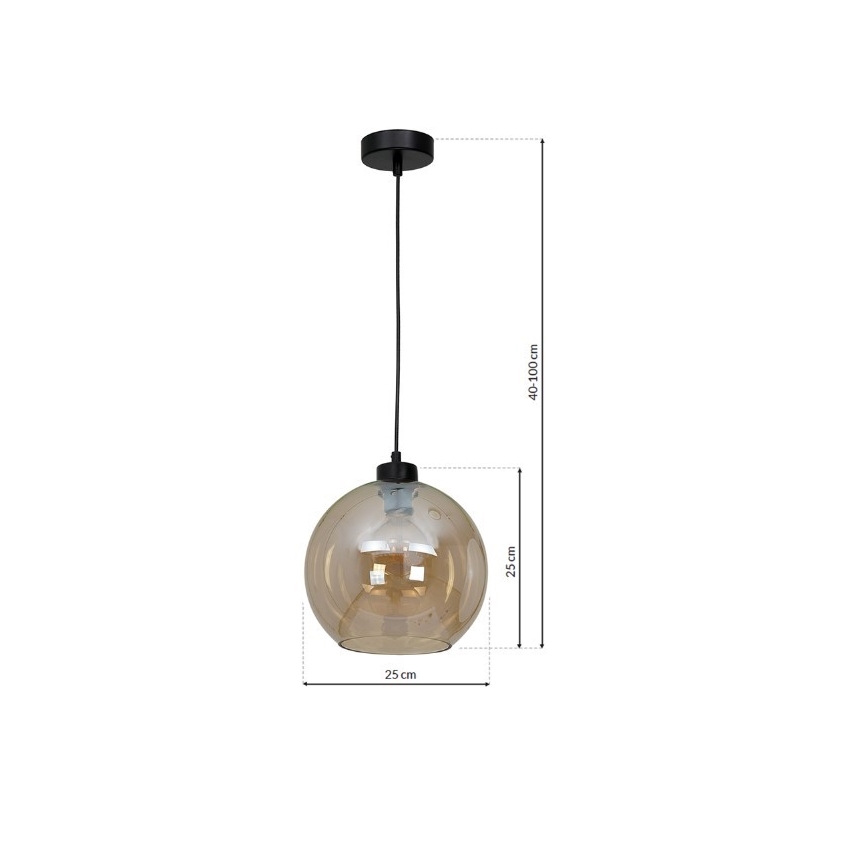 Lustra uz auklas SOFIA 1xE27/60W/230V brūna