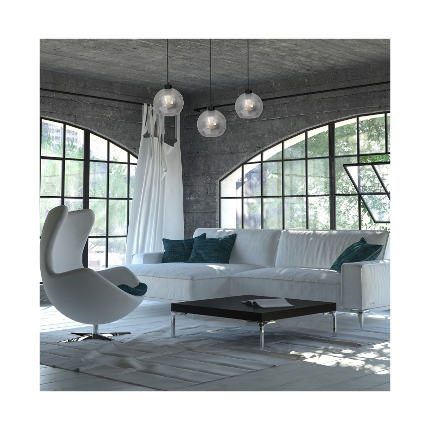 Lustra uz auklas SOFIA 3xE27/60W/230V melna