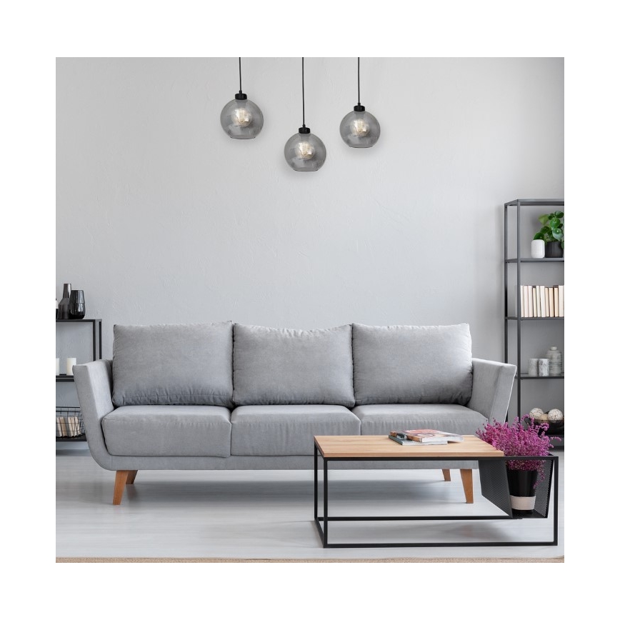 Lustra uz auklas SOFIA 3xE27/60W/230V melna