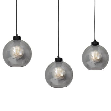 Lustra uz auklas SOFIA 3xE27/60W/230V melna
