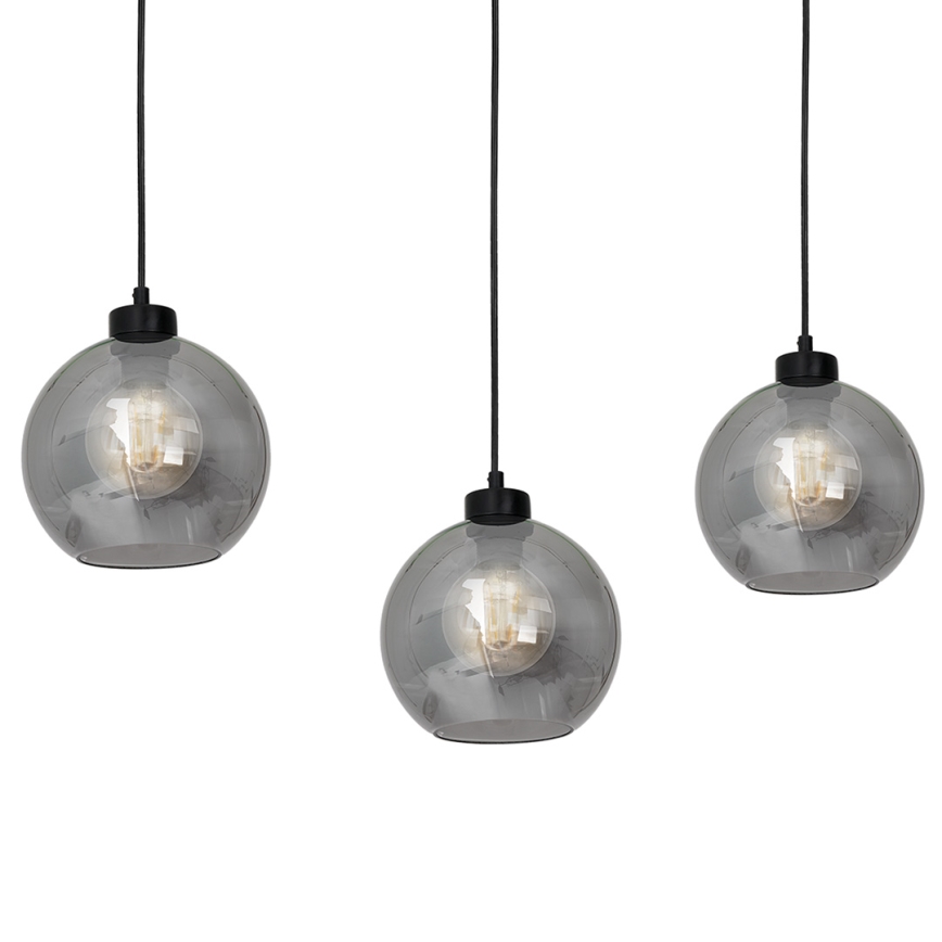 Lustra uz auklas SOFIA 3xE27/60W/230V melna