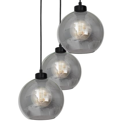 Lustra uz auklas SOFIA 3xE27/60W/230V melna