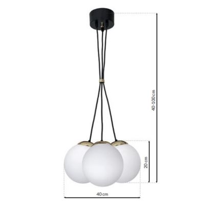 Lustra uz auklas SPARTA 3xE14/40W/230V