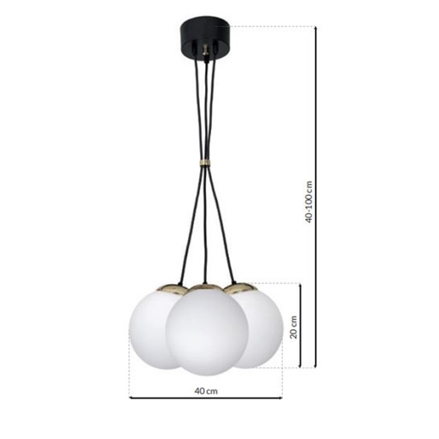 Lustra uz auklas SPARTA 3xE14/40W/230V