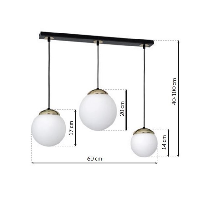 Lustra uz auklas SPARTA 3xE14/40W/230V