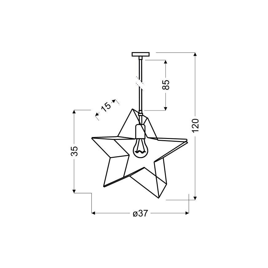 Lustra uz auklas STAR 1xE27/60W/230V