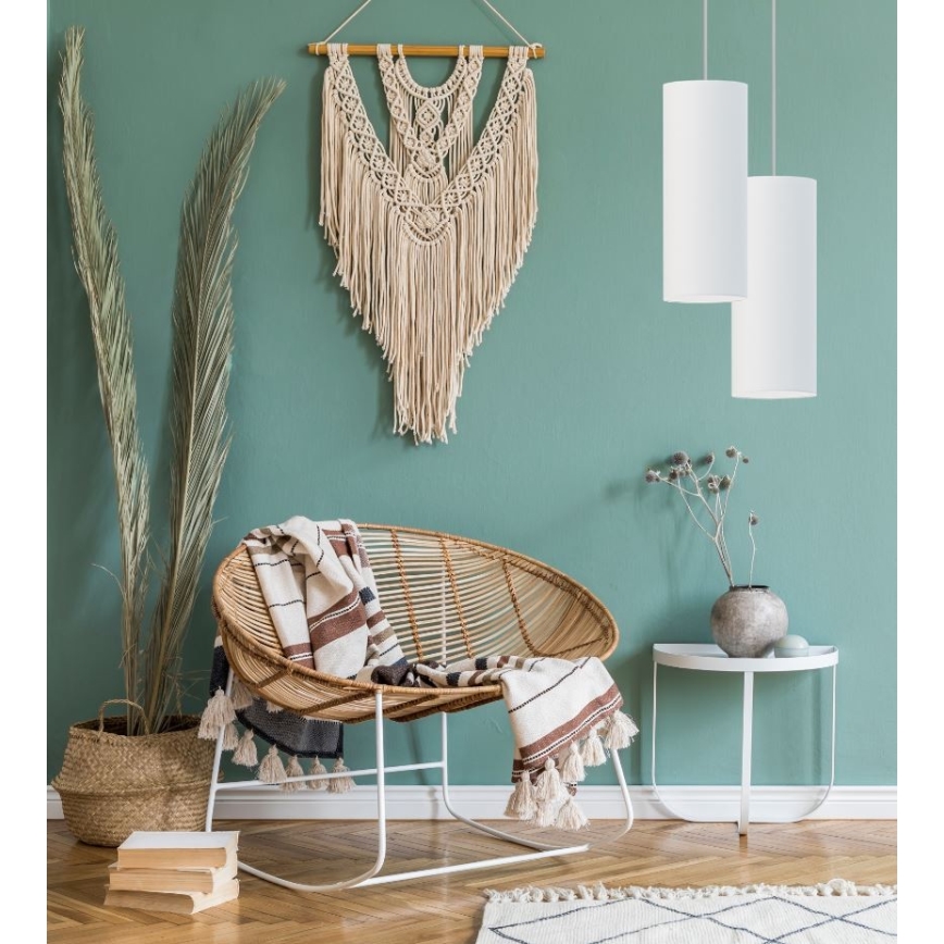 Lustra uz auklas ZIK 1xE27/40W/230V balta