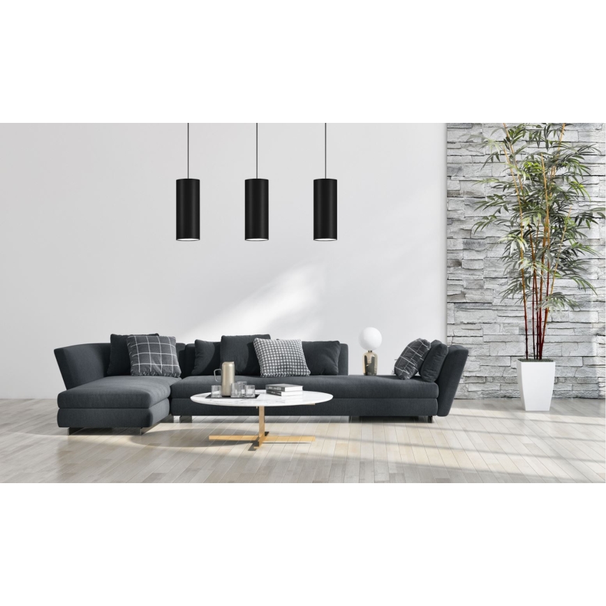 Lustra uz auklas ZIK 1xE27/40W/230V d. 10 cm melna