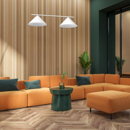 Lustra uz kabeļa CAPITAL 2xGX53/15W/230V balta