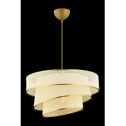 Lustra uz kabeļa COUPER 1xE27/60W/230V balta/zelta
