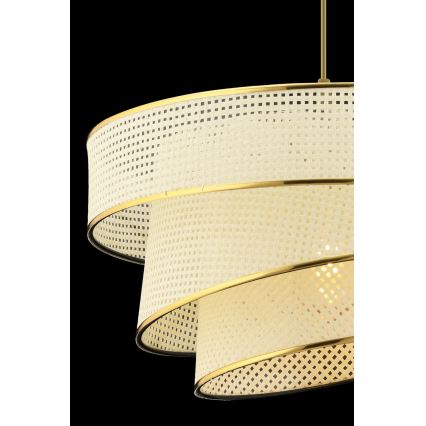Lustra uz kabeļa COUPER 1xE27/60W/230V balta/zelta