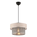 Lustra uz kabeļa ERO 1xE27/60W/230V krēmkrāsaina/pelēka