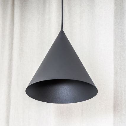 Lustra uz kabeļa ETNA II, 1x E27/15W/230V, Ø 25 cm, melna