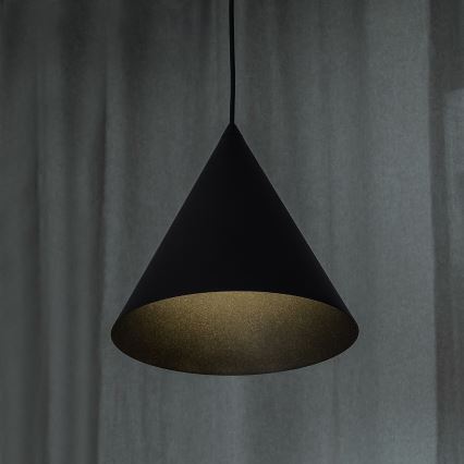 Lustra uz kabeļa ETNA II, 1x E27/15W/230V, Ø 25 cm, melna