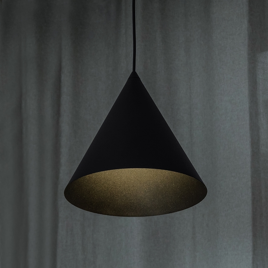 Lustra uz kabeļa ETNA II, 1x E27/15W/230V, Ø 25 cm, melna