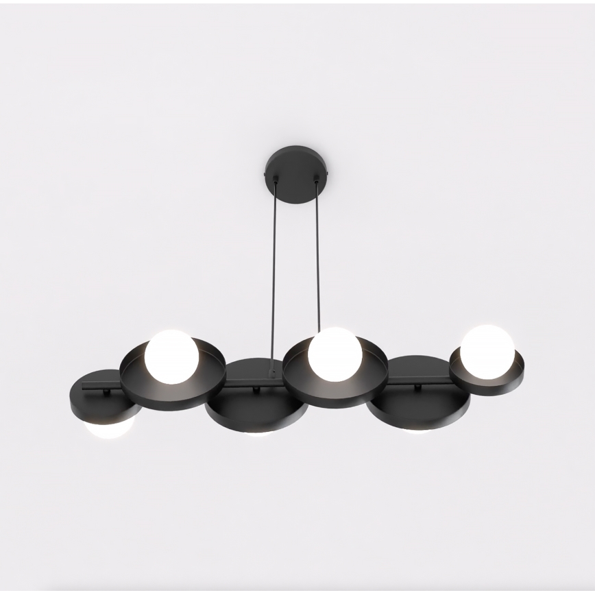 Lustra uz kabeļa MODEL 6xG9/8W/230V melna