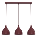 Lustra uz kabeļa NOAK CLASSIC 3xE27/15W/230V, burgundijas krāsā