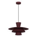 Lustra uz kabeļa PLATO 1xE27/15W/230V, burgundijas krāsa