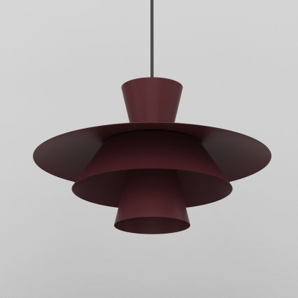 Lustra uz kabeļa PLATO 1xE27/15W/230V, burgundijas krāsa
