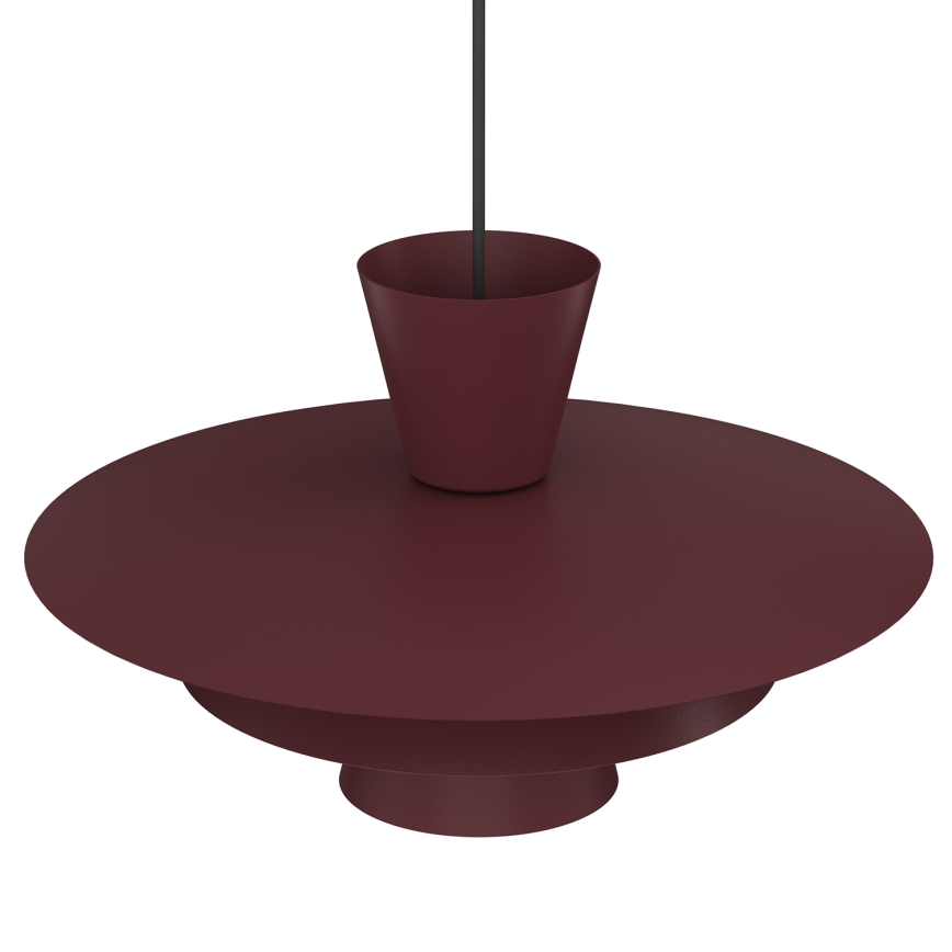 Lustra uz kabeļa PLATO 1xE27/15W/230V, burgundijas krāsa