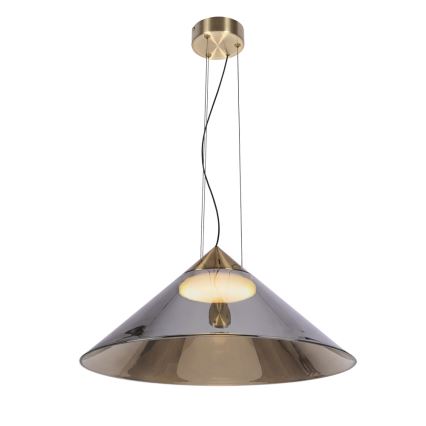 Lustra uz kabeļa PRESTO 1xGX53/10W/230V Ø 50 cm zelta/dūmakaini pelēka