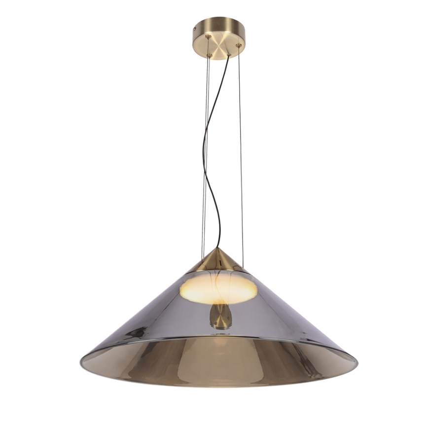 Lustra uz kabeļa PRESTO 1xGX53/10W/230V Ø 50 cm zelta/dūmakaini pelēka